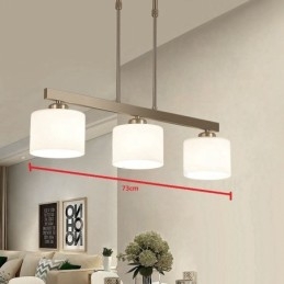 3 Lys Moderne Krom Anhengslampe Innendørs Lysekrone Hjem Hengende Belysning Lamper Armaturer Med Glassskjermer