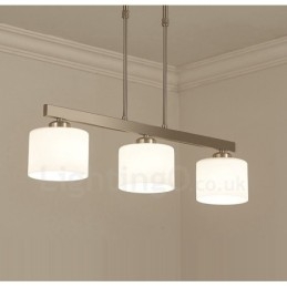 3 Lys Moderne Krom Anhengslampe Innendørs Lysekrone Hjem Hengende Belysning Lamper Armaturer Med Glassskjermer