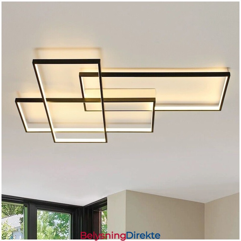 Moderne, Moderne Taklampe I Aluminium, Veggmontert Med Fjernkontrolldimmer For Stue, Soverom