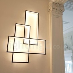 Moderne, Moderne Taklampe I Aluminium, Veggmontert Med Fjernkontrolldimmer For Stue, Soverom