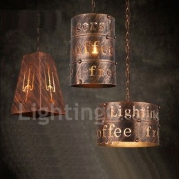 1 Lys Retro Vintage Pendellampe Kaféhus Pendellampe
