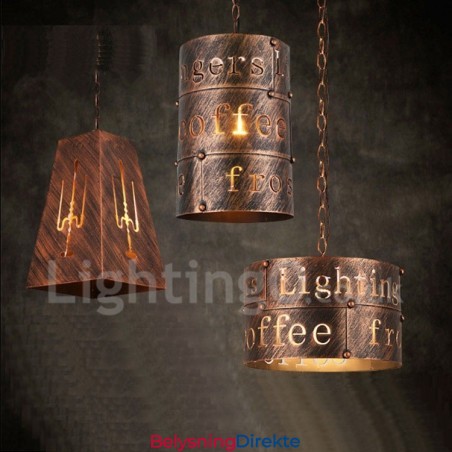 1 Lys Retro Vintage Pendellampe Kaféhus Pendellampe