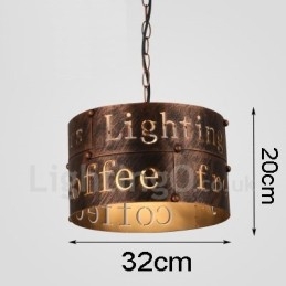 1 Lys Retro Vintage Pendellampe Kaféhus Pendellampe