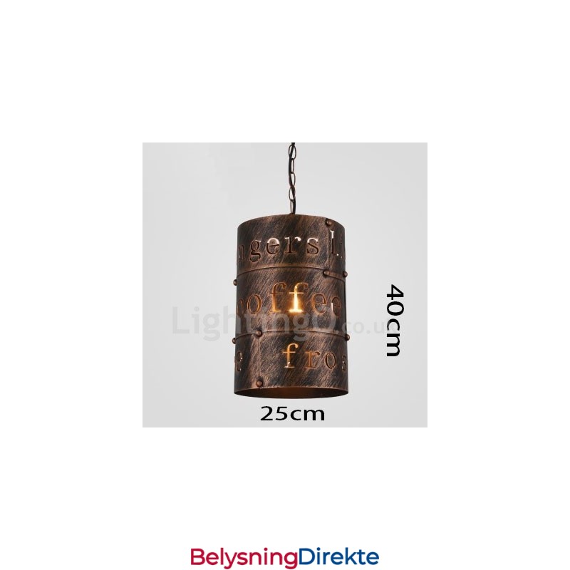1 Lys Retro Vintage Pendellampe Kaféhus Pendellampe