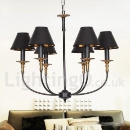 Rustikk Retro Moderne Lysekrone Med 6 Lys