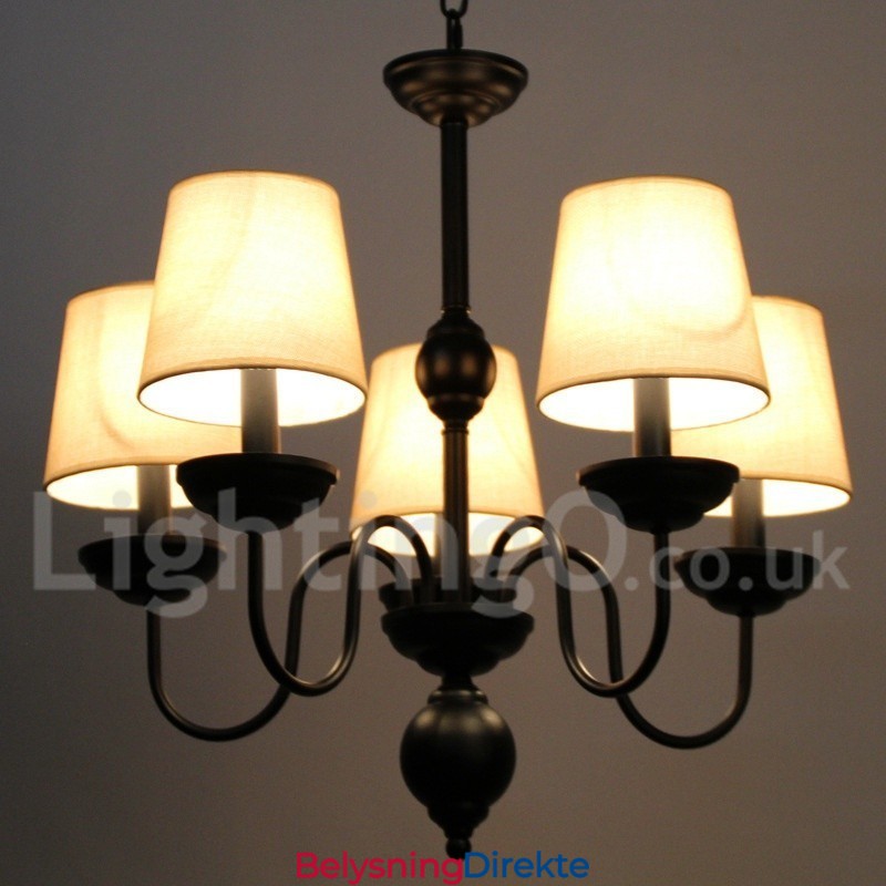 Rustikk Retro Moderne Lysekrone Med 5 Lys