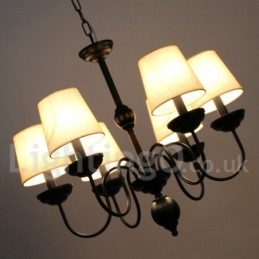 Rustikk Retro Moderne Lysekrone Med 6 Lys