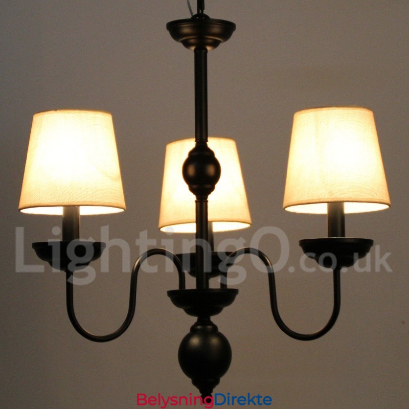 Rustikk Retro Moderne Lysekrone Med 3 Lys