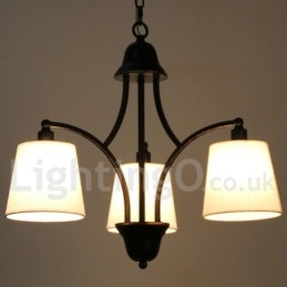 Rustikk Retro Moderne Lysekrone Med 3 Lys