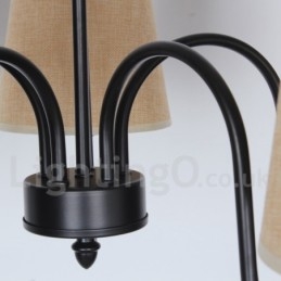 5-Lyss Retro Moderne Lysekrone I Stearinlysstil