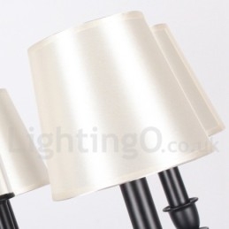 6 Lys Svart Retro Moderne Lysekrone I Stearinlysstil