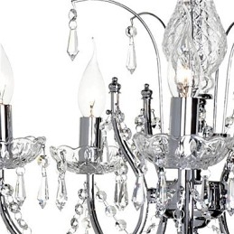 Elegant Krystalllysekrone Med 5 Lys