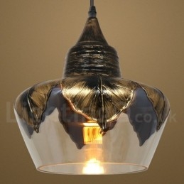 Europeisk Retro Glass Pendellampe Lounge Pendellampe