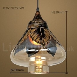 Europeisk Retro Glass Pendellampe Lounge Pendellampe