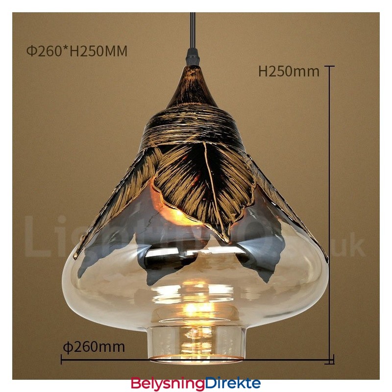 Europeisk Retro Glass Pendellampe Lounge Pendellampe