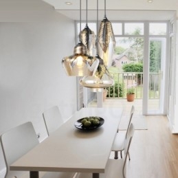 Europeisk Retro Glass Pendellampe Lounge Pendellampe