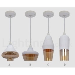 Europeisk Retro Lounge Glass Pendellampe