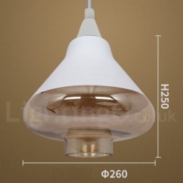 Europeisk Retro Lounge Glass Pendellampe