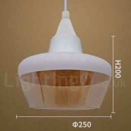 Europeisk Retro Lounge Glass Pendellampe