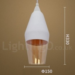 Europeisk Retro Lounge Glass Pendellampe