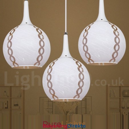 Moderne Og Moderne Lounge-Pendellampe I Glass