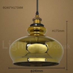 Europeisk Glass Pendellampe