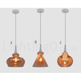 Europeisk Moderne Og Samtidskunstnerisk Lounge Glass Pendellampe