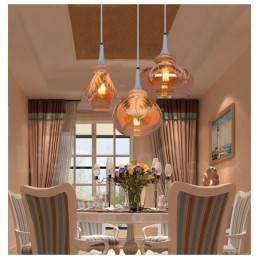 Europeisk Moderne Og Samtidskunstnerisk Lounge Glass Pendellampe