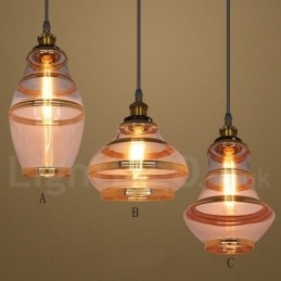 Bar Lounge Europeisk Glass Pendellampe