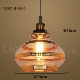 Bar Lounge Europeisk Glass Pendellampe