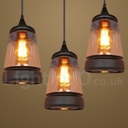 Europeisk Retro Lounge Glass Pendellampe