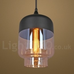 Rustikk Glass Pendellampe Europeisk Lounge Pendellampe