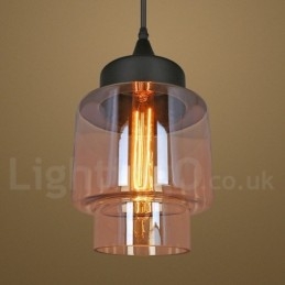Rustikk Glass Pendellampe Europeisk Lounge Pendellampe