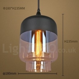 Rustikk Glass Pendellampe Europeisk Lounge Pendellampe