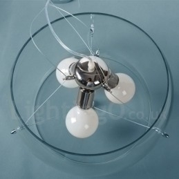 Moderne, Samtidskunstnerisk Glassanhengslampe Med 3 Lys