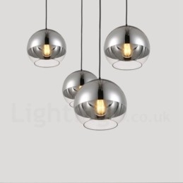 1 Lys Moderne Samtidskunstnerisk Plating Kafé Glass Pendellampe