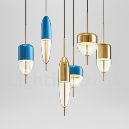 Lys Moderne Samtidskunst Glass Pendellampe