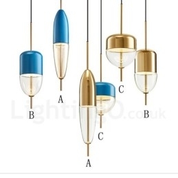 Lys Moderne Samtidskunst Glass Pendellampe