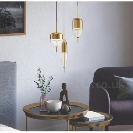 Lys Moderne Samtidskunst Glass Pendellampe
