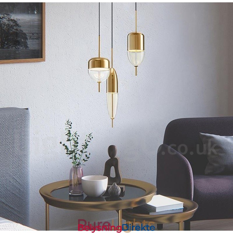 Lys Moderne Samtidskunst Glass Pendellampe