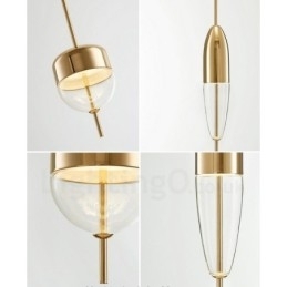 Lys Moderne Samtidskunst Glass Pendellampe