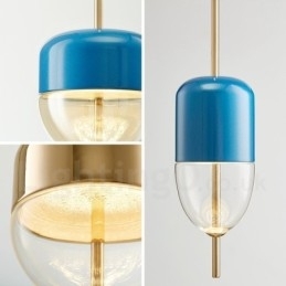 Lys Moderne Samtidskunst Glass Pendellampe