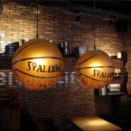 1 Lys Vintage Moderne Samtidskunst Basketball Glassskjerm Pendellampe