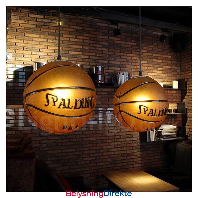 1 Lys Vintage Moderne Samtidskunst Basketball Glassskjerm Pendellampe