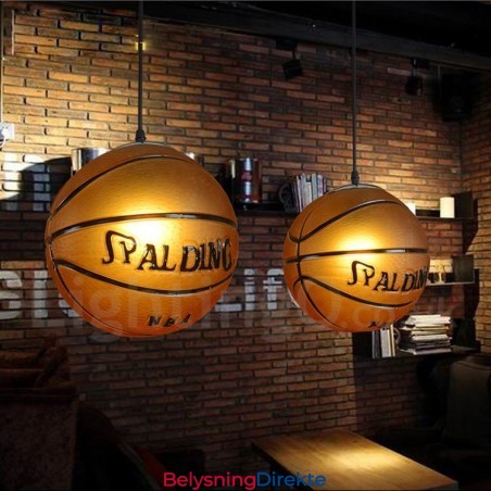 1 Lys Vintage Moderne Samtidskunst Basketball Glassskjerm Pendellampe