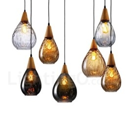 1 Lys Nordisk Stil Moderne Samtidskunst Glass Pendellampe