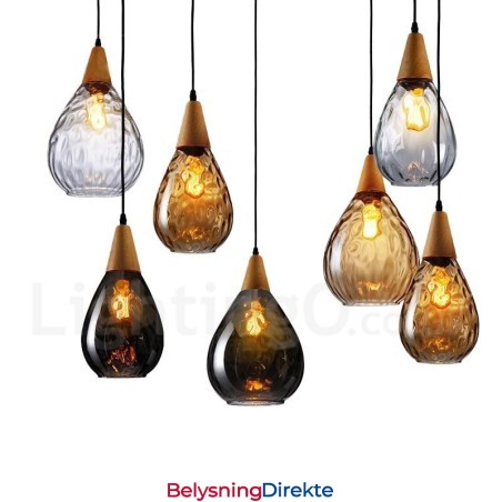 1 Lys Nordisk Stil Moderne Samtidskunst Glass Pendellampe