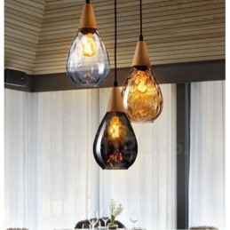 1 Lys Nordisk Stil Moderne Samtidskunst Glass Pendellampe
