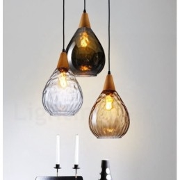 1 Lys Nordisk Stil Moderne Samtidskunst Glass Pendellampe
