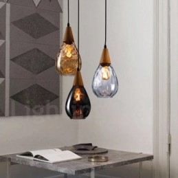 1 Lys Nordisk Stil Moderne Samtidskunst Glass Pendellampe